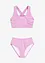Ribbstickad bikini med BH-topp (2 delar), bonprix