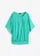 Chiffongblus med linne, bonprix