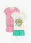 Pyjamas med shorts (4 delar), bonprix