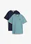 T-shirt med V-ringning (2-pack) av ekologisk bomull, bonprix