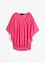 Chiffongblus med linne, bonprix