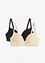 Push up-BH utan bygel med bomull (2-pack), bonprix