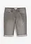 Stretchiga jeansbermudas med uppvikta benslut, Regular Fit, bonprix
