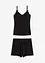 Ribbstickad bomullspyjamas med shorts, bonprix