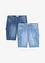 Tunna jeansshorts med cargoficka, av ren bomull, Relaxed Fit (2-pack), bonprix