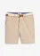 Stretchiga bermudas med skärp, Regular Fit, bonprix