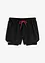Ultratunna sportshorts med 2-i-1-look, bonprix