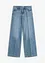 Jeans med vida ben, Mid Waist, Low Stretch Full Length, bonprix