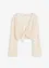 Kort strandcardigan med virkad look, bonprix