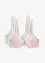 Push up-BH med fin spets (3-pack), bonprix