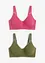 T-shirtbehå utan bygel med bomull (2-pack), bonprix