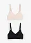 Bralette Feel Comfort av mjuk modal (2-pack), bonprix