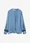 Blus i följsam satin, bonprix