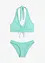 Bikini med halterneck och rynkning (2 delar), bonprix