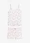 Pyjamas med shorts, ribbat material, bonprix