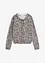 Finstickad cardigan med leopardmönster, bonprix