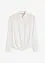 Blus med omlottdetalj av material med struktur, bonprix