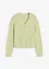 Stickad hålmönstrad cardigan, bonprix