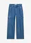 Loose Fit Cargo Jeans med justerbar midja, Straight, bonprix