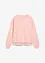 Sweatshirt med spetsbesättning, bonprix