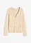 Melerad cardigan med guldfärgade knappar, bonprix
