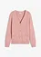 Melerad cardigan med guldfärgade knappar, bonprix