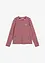 Randig långärmad T-shirt med broderi, bonprix