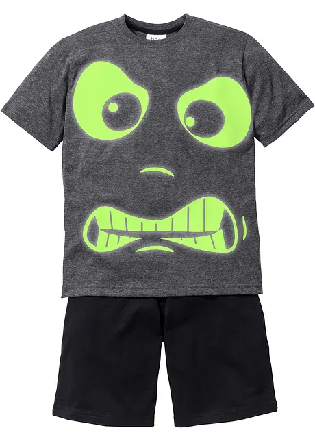 Kort pyjamas (2 delar) "GLOW IN THE DARK", bonprix