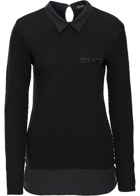 i 2 bonprix 1 blus tröja svartsvart se Dam med awAwCqxO