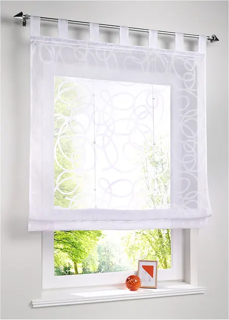 Transparent mönstrad hissgardin i återvunnen polyester, bonprix