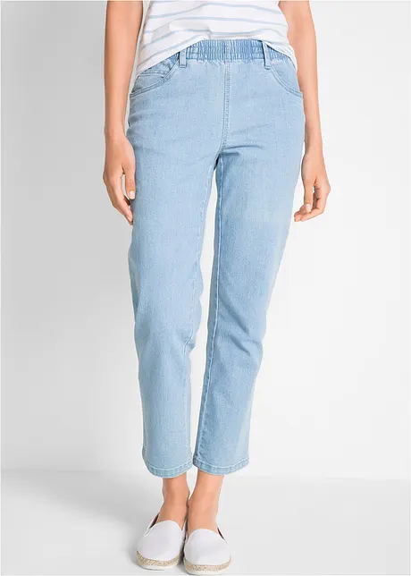 Jeans med bekväm medelhög midja (2-pack), raka ben, bonprix