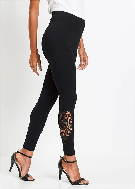 Leggings med spets, bonprix