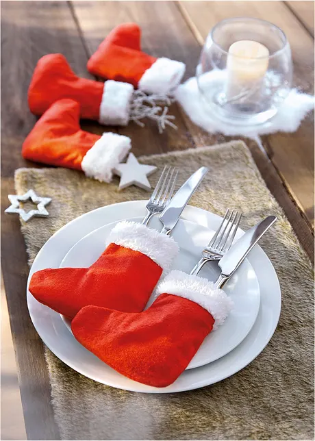 Bestickhållare "Julstrumpor" (6 delar), bonprix