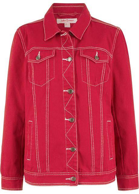 Jeansjacka röd John Baner JEANSWEAR beställa online John baner jeanswear jeansjacka till dam.