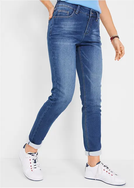 Termojeans med mjuk insida, boyfriendmodell, bonprix