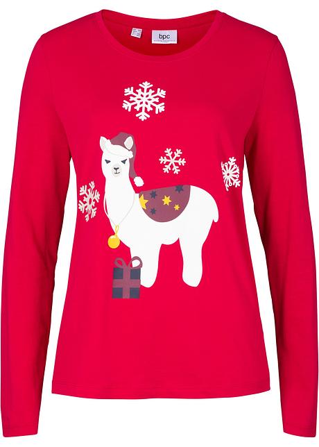 Långärmad topp med julmotiv Långärmad topp med julmotiv