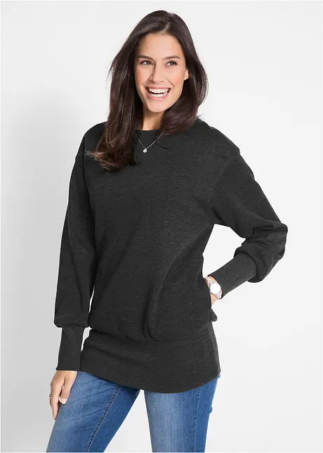 Oversize-sweatshirt med lång ärm, bonprix