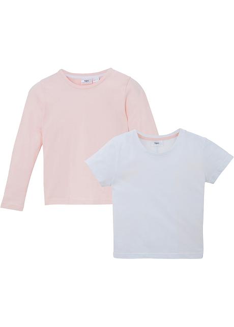 T shirt + långärmad topp för flickor (2 delar) T shirt + långärmad topp för flickor (2 delar)