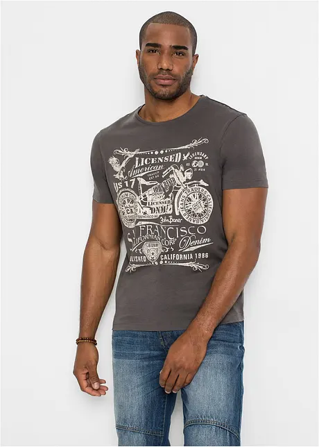 T-shirt med tryck, bonprix