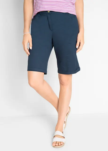 Papertouch-bermudas med bomull och bekväm midja, bonprix