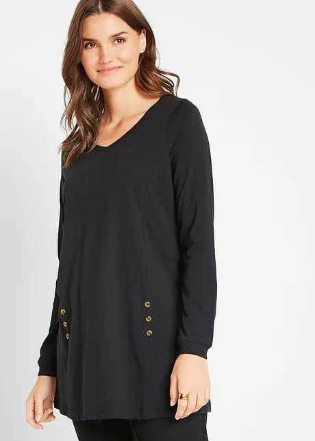 A-linjeformad longshirt i bomull, bonprix