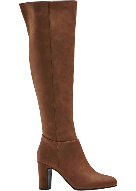 Snygg overknee stövel cognac Overknee stövel gråbrun Dam BODYFLIRT bonprix.se