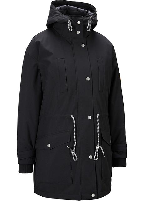 Moderiktig funktionsjacka med 2 i 1 look svart Dam bpc Lång jacka svart Dam bpc bonprix collection bonprix.se