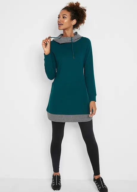 Lång sweatshirt och leggings (2 delar), bonprix