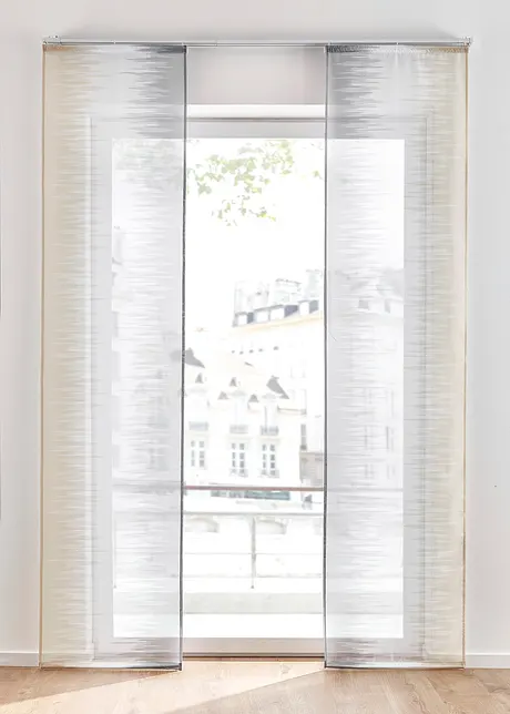 Mönstrad panelgardin med återvunnen polyester (2-pack), bonprix