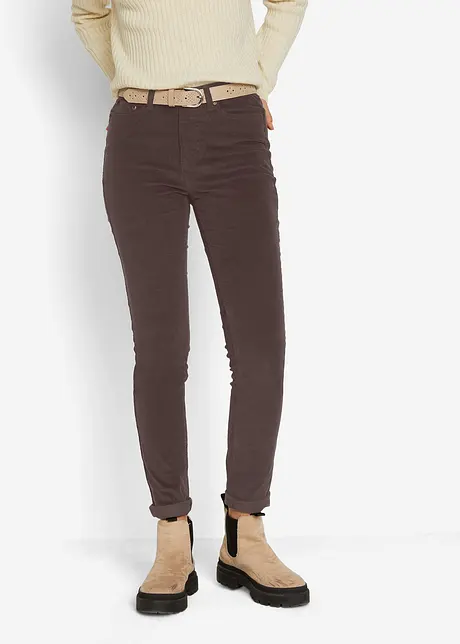 Manchesterbyxa med stretch, skinny, bonprix