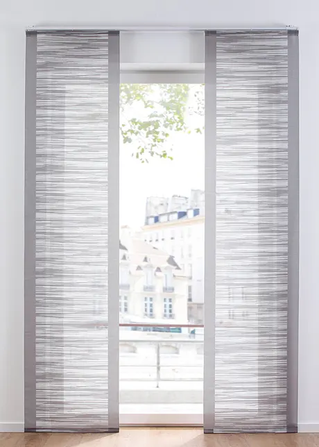 Panelgardin med tvärränder (1-pack), bonprix