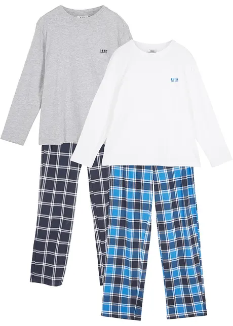 Barnpyjamas med ekologisk bomull (4 delar), bonprix