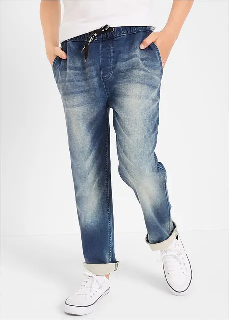 Trikåjeans Mid Waist för barn, med bekväm midja, bonprix