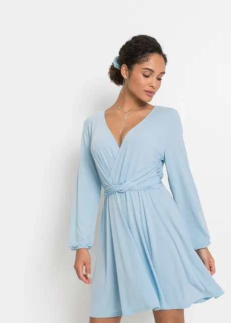 Jerseyklänning med omlottlook, BODYFLIRT